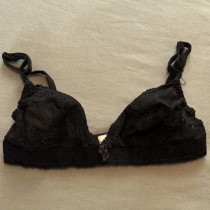 Vintage 1975 Milady 36B Black lace bra
